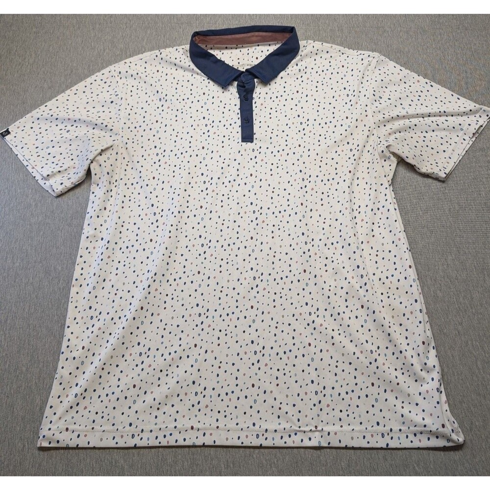 Swannies Jaws Polo Golf Shirt XL Speckle Print